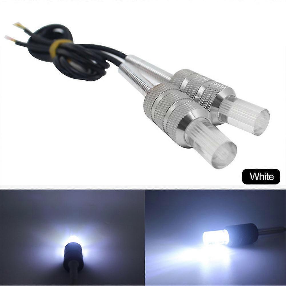 2Pcs Colorful Eagle Eye LED Reverse Backup Driving Strobe Light Signal Lamps Motorcycle Fog Lamp Headlight Daytime Running Light