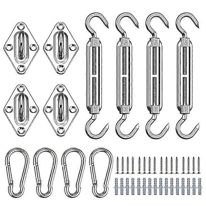 Rectangle Awning Attachment Set Stainless Shade Sail Canopy Fitting Rustproof