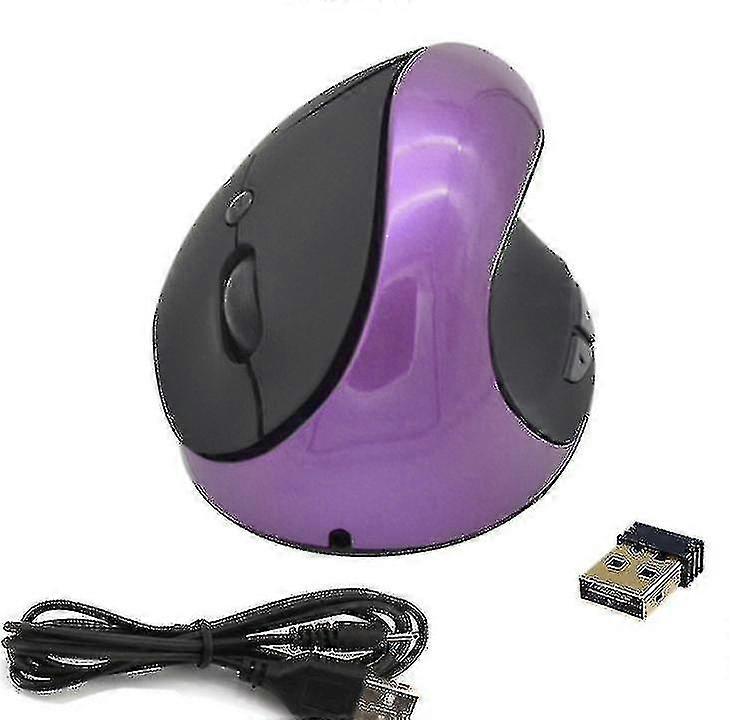 Wireless Ergonomic Vertical Mouse Mice Optical For Pc Laptop,purple