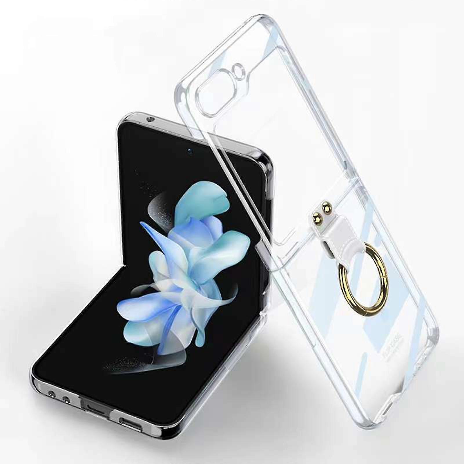 Z Flip 5 Case Clear With Ring, Ultra Thin Transparent All-round Shockproof Protection Clear Case For Samsung Galaxy Z Flip 5 5g 2023