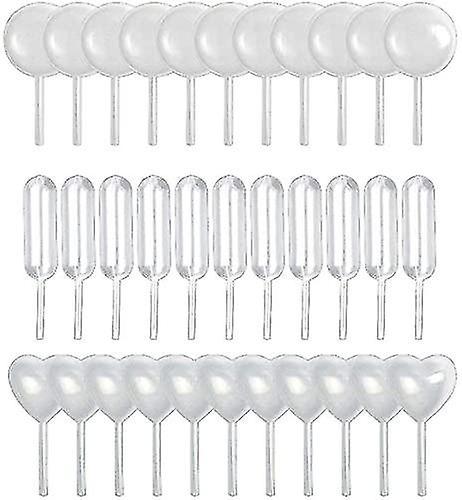 150 Pieces 4ml Plastic Pipettes Heart Shape Round Rectangle Plastic Squeeze Pipettes for Chocolate