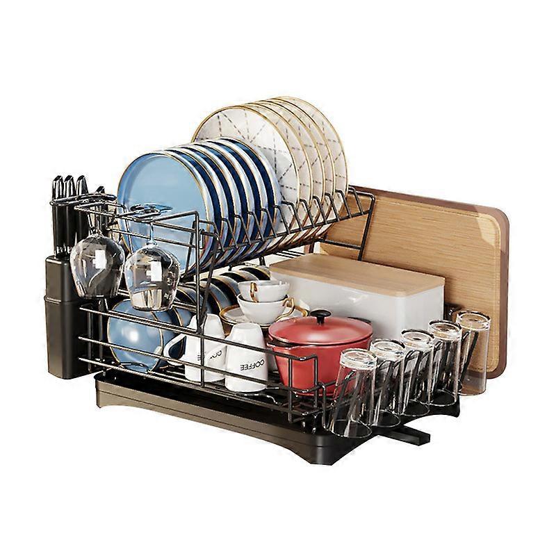 Dish Drying Rack with Drainboard, Dish Racks for Kitchen Counter