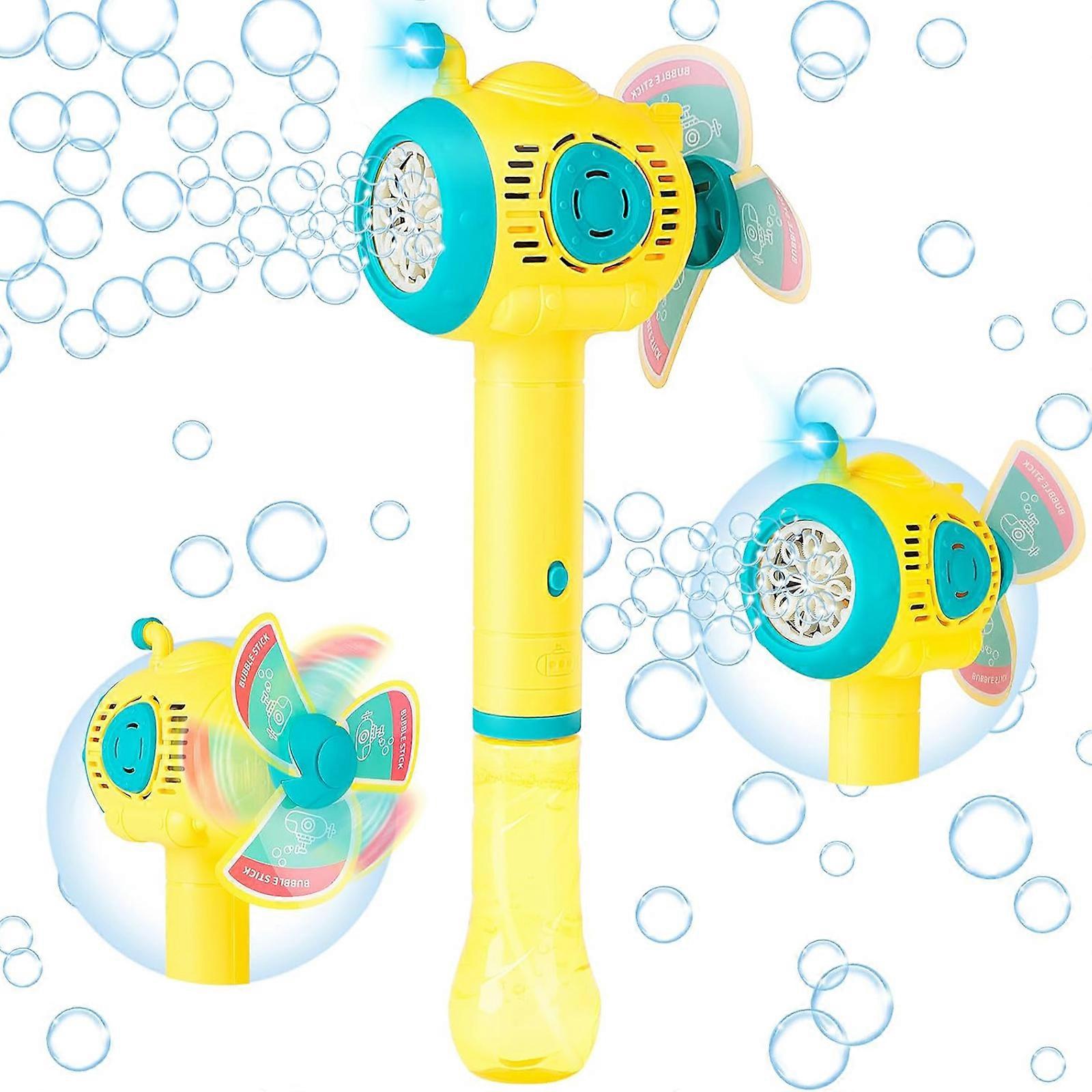 Bubble Wand Machine for Kids Toy, Automatic Bubble Gun Machine with Bubble Solution, Bubble Blower Summer Toy