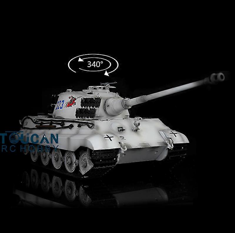 2.4G 1/16 7.0プラスチックドイツキングタイガーRTR RC戦車モデル3888A赤外線戦闘軍用車両のおもちゃTH17517