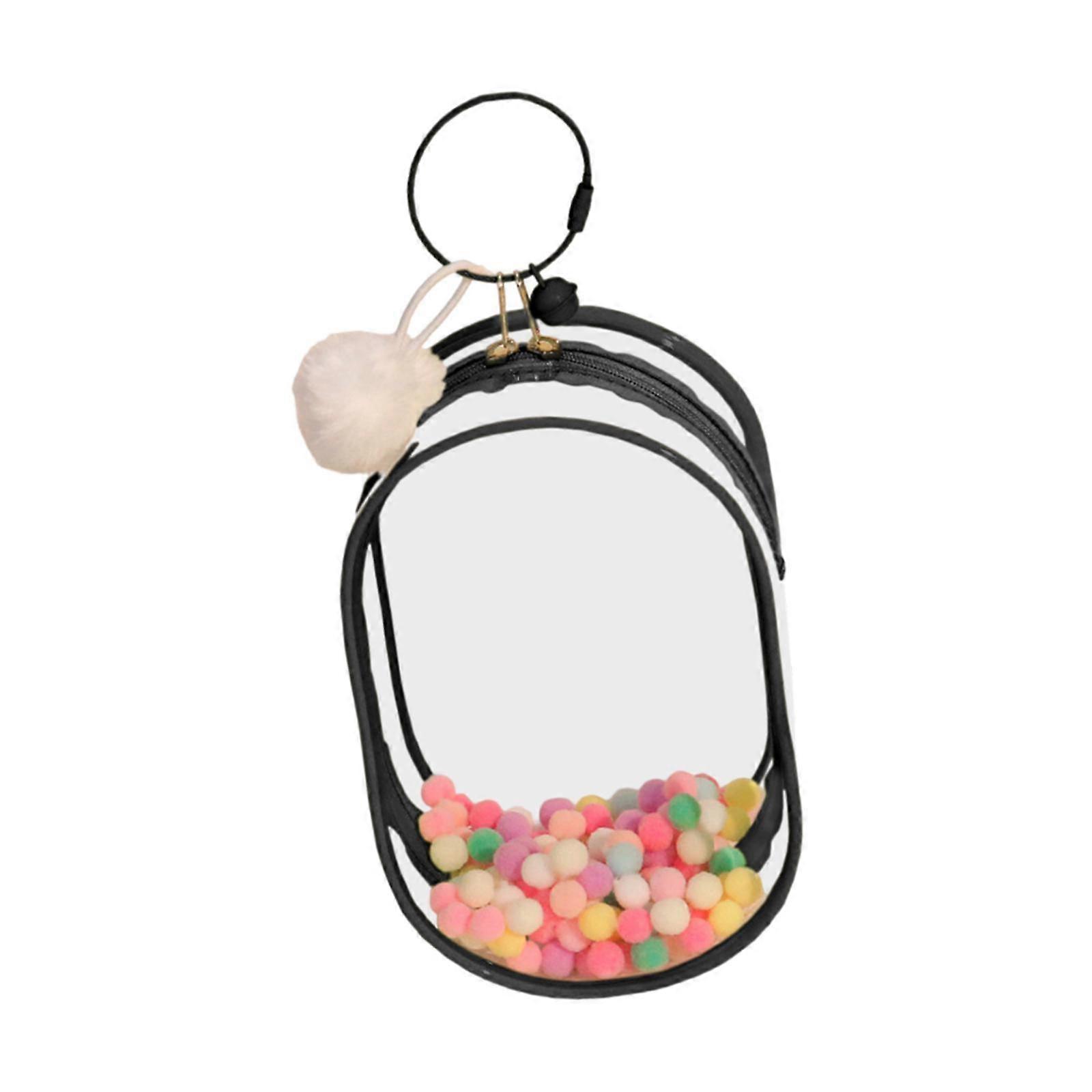 Utomhus dockväska Bärbar Dammtät liten docka förvaringsväska för 15/18cm dockor vit med boll