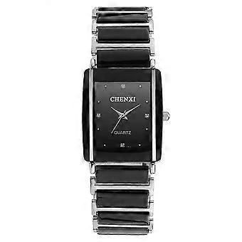 Casual Women Watch Classic Black Ceramics Wristwatch Rhinestone Couple Quartz Watch Woman Man Gift Clock Lover Relogio Feminino