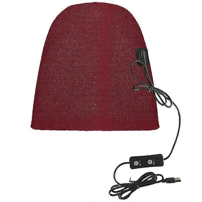 USB Electric Heating Windproof Knitted Hat :Size: 24x24cm