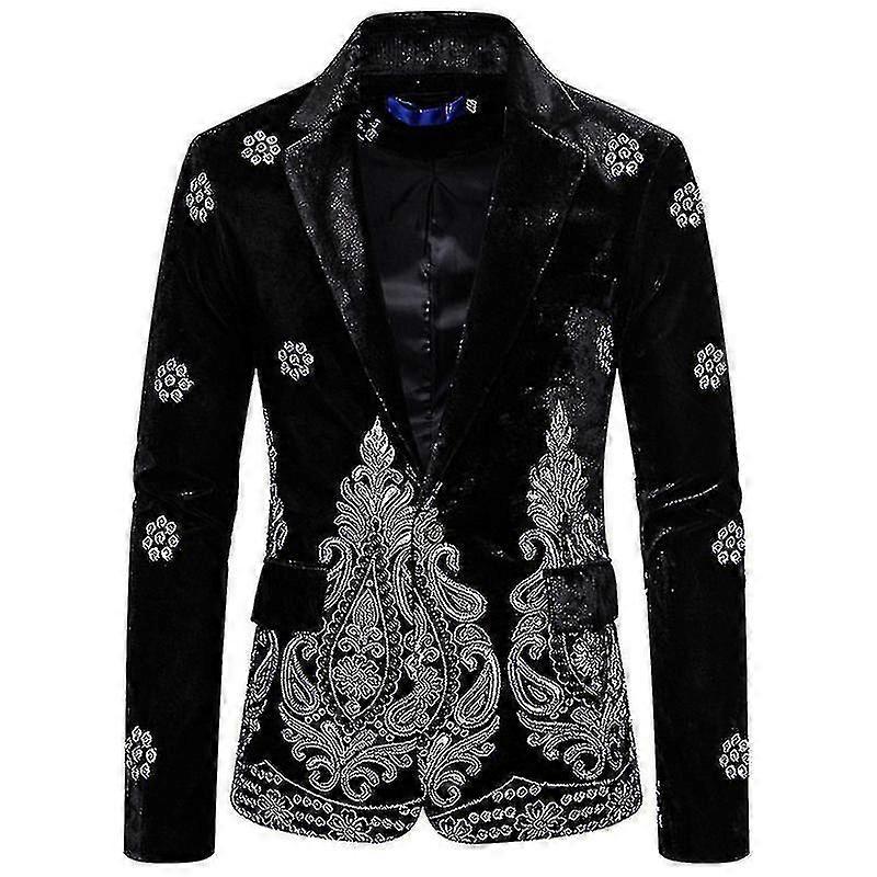 Men's Velvet Suit Dinner Prom Party Wedding Blazer NEHXV