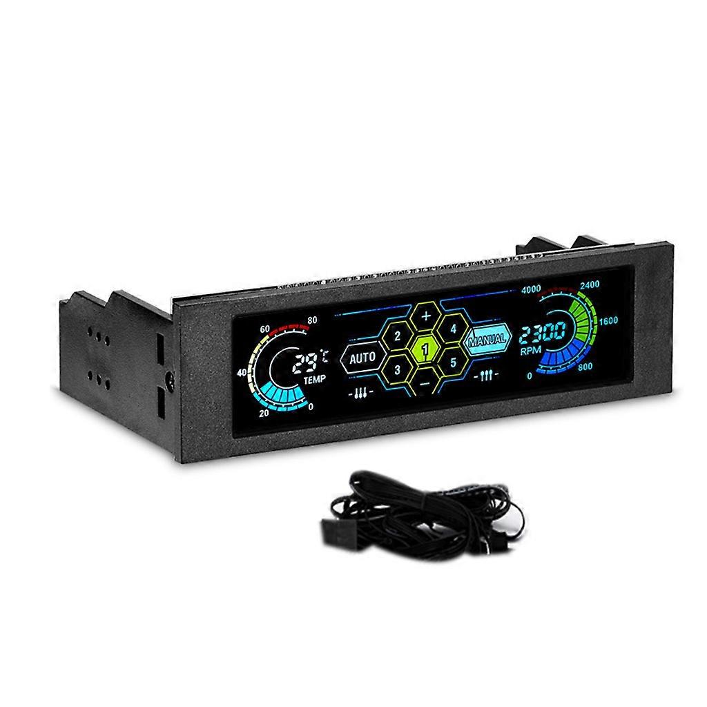 Snímač teploty CPU Regulátor chladicích ventilátorů PC 5,25 '' velký LED automatický manuál