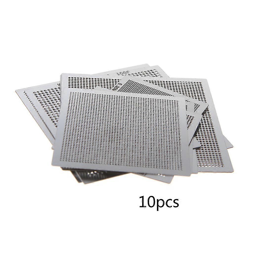 10Pcs/set BGA Reballing Universal Stencil Template Kit for Computer IC Chip Part