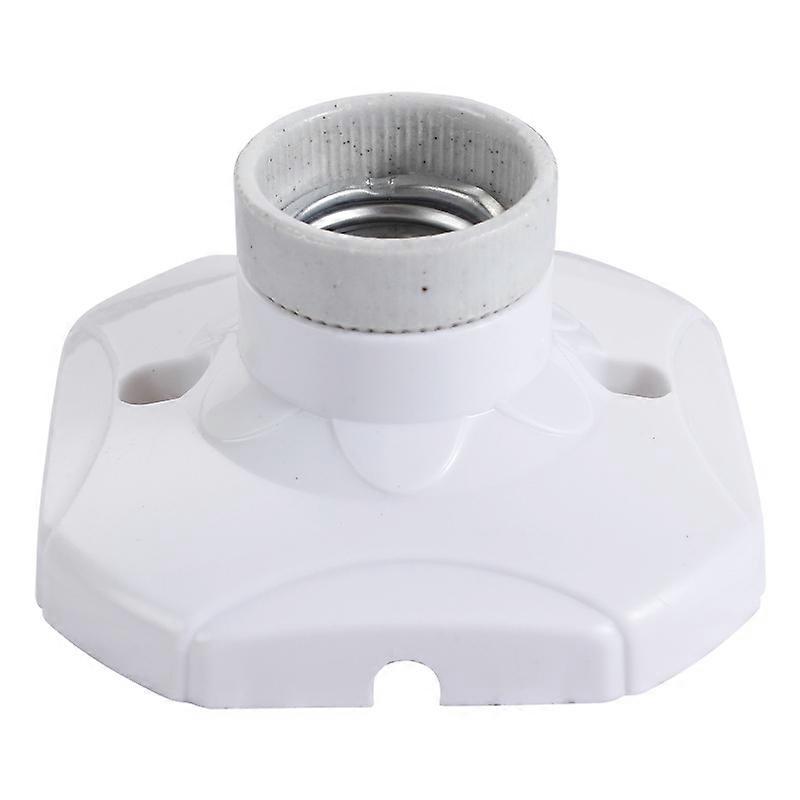 Ceiling light/Ceiling socket, plastic, porcelain, white, E27 max. 60W, 9x9cm, 10pcs.
