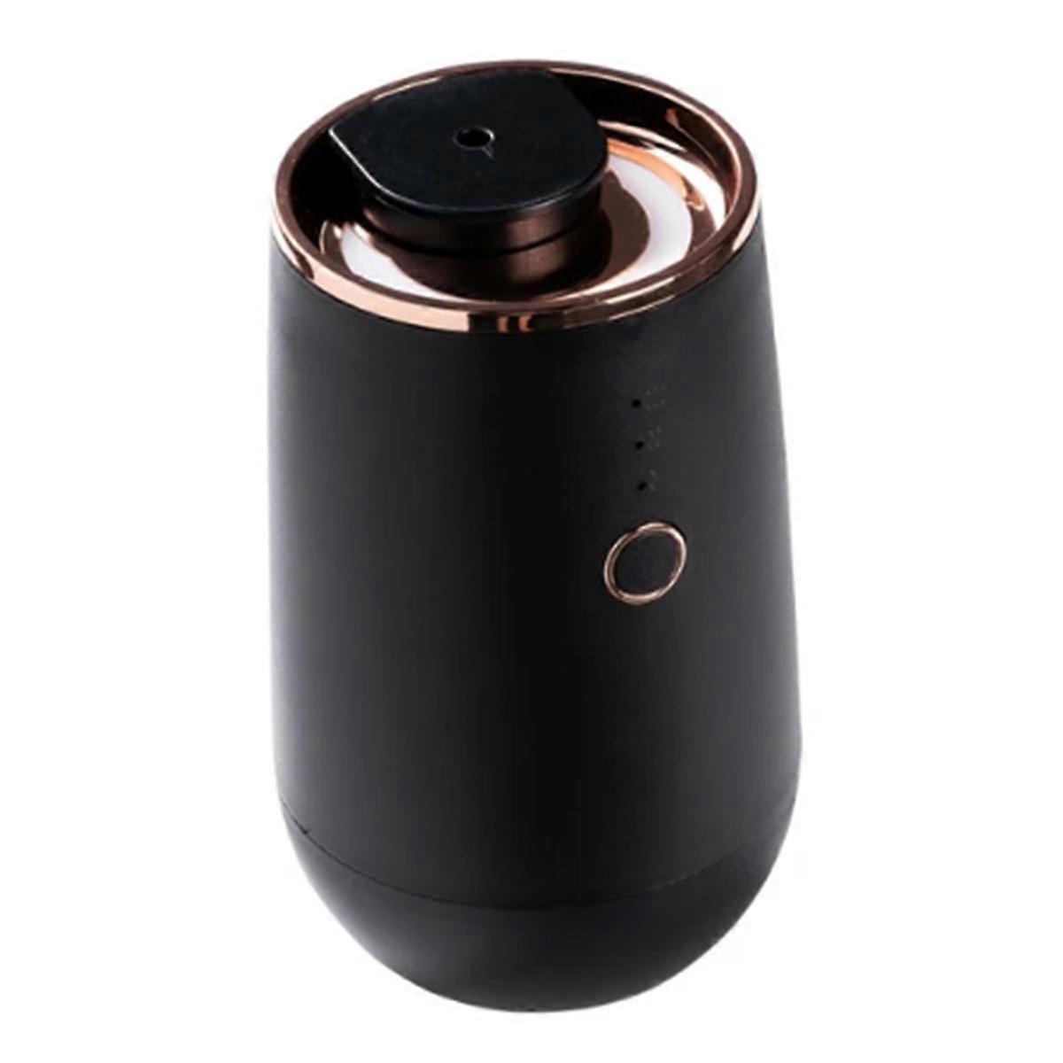 Diffuser Car Air Freshener Start-Off Function USB Rechargeable Essential Oil Diffuser 9 Color Lights Fragrance(Black)