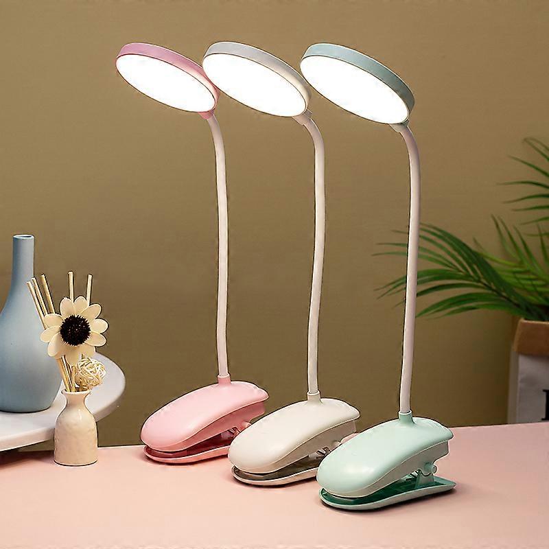 Rechargeable Led Clip-on Lamp, 3 Levels, Warm and Cool White Light, Flexible, Easy to Hang, Ideal for Reading in Bed