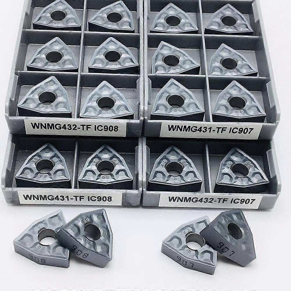WNMG080404 TF WNMG080408 TF IC907908 External turning tool Carbide insert WNMG 080408 Lathe milling cutter tool Turning insert