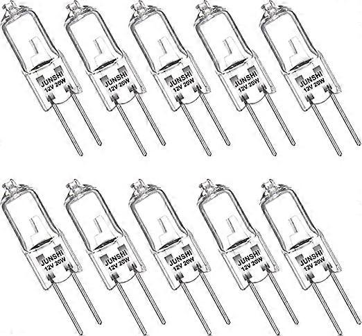 10Pcs G4 12V 10W Halogen Light Bulbs Clear Capsule