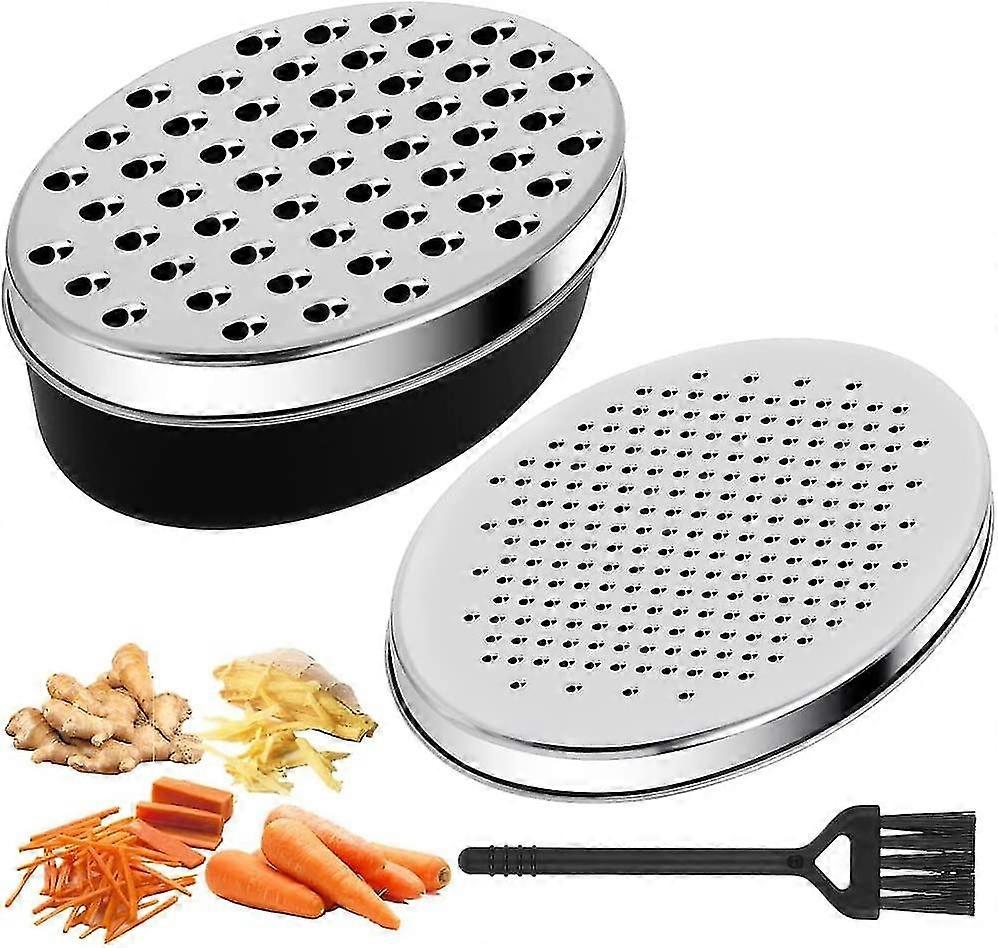 Double-sided stainless steel lunch box grater storable ginger grater multi-function