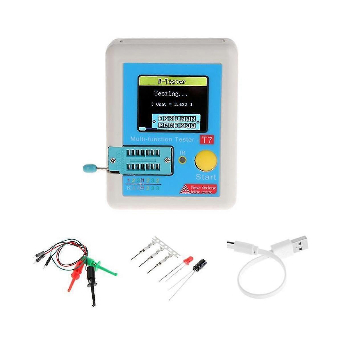 Lcr-t7 New Transistor Tester Tft Diode Triode Capacitance Meter Lcr Esr Meter Multifunction Tester