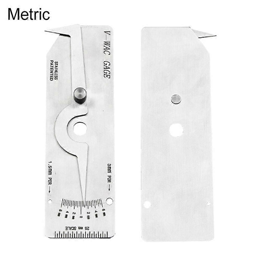 Stainless Steel V-WAC Metric Size Single Weld Gauge Imperial Ruler Measure Tool JIKAIX