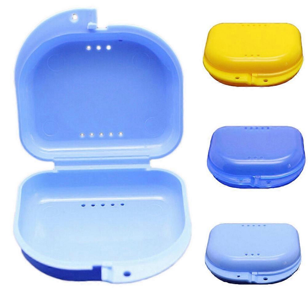 Portable Dental Retainer Denture Box False Tooth Mouthguard Storage Container QinHai