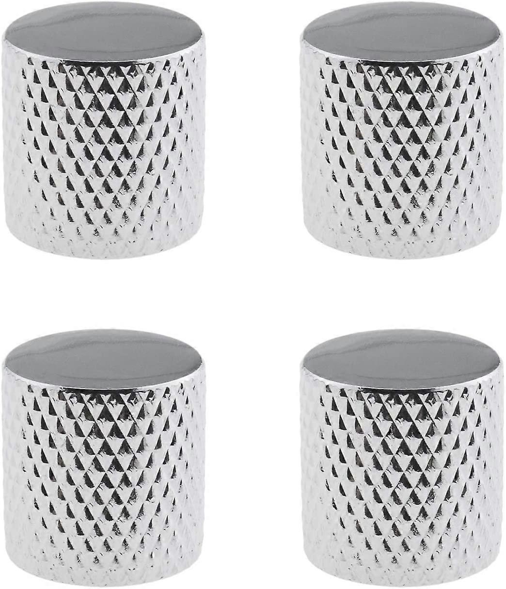 4 metallvolymkontrollknappar för elgitarr och basdiameter 6mm krom