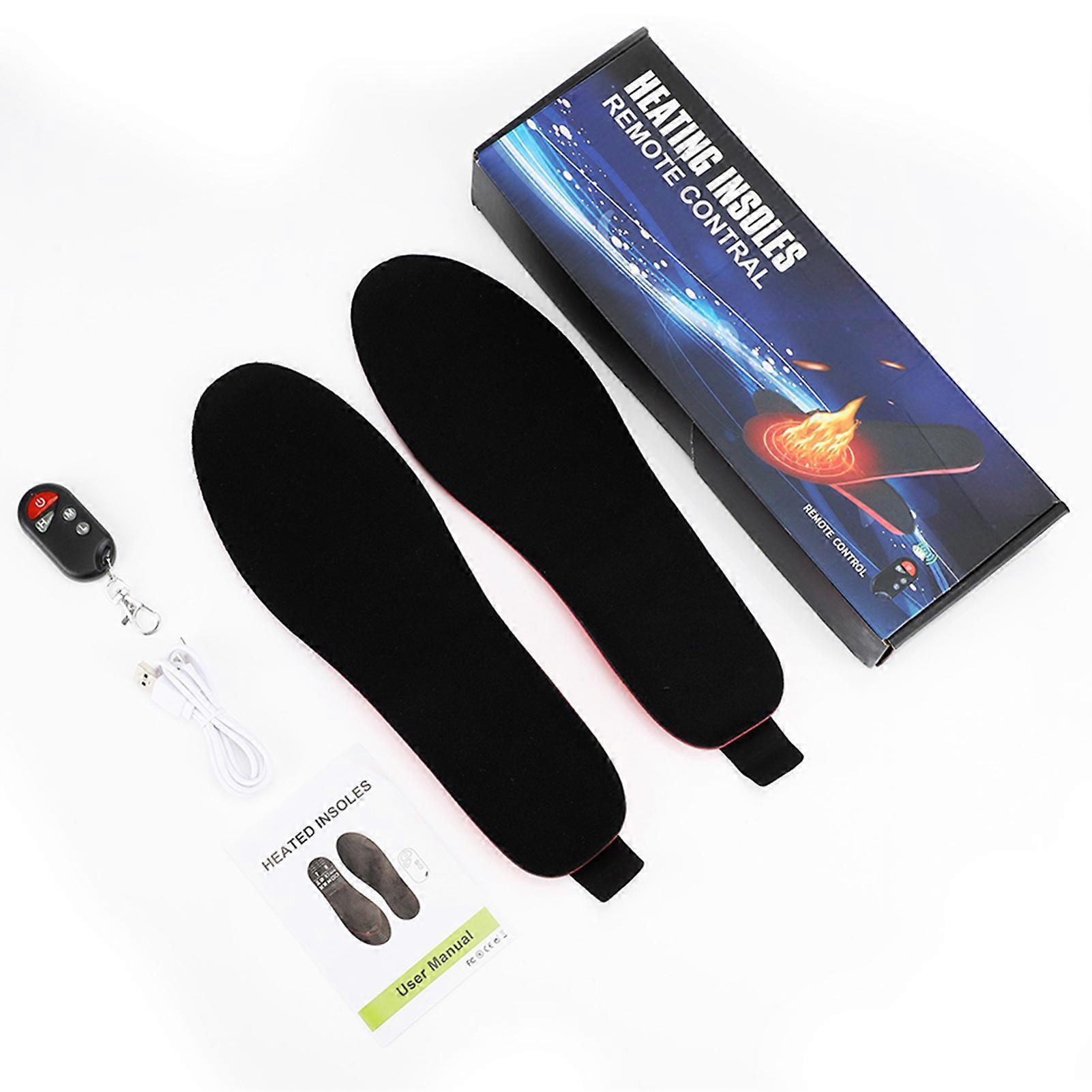 Rechargeable Heated Insoles 3 Temperature Settings Electric Shoe Insoles for Men Women