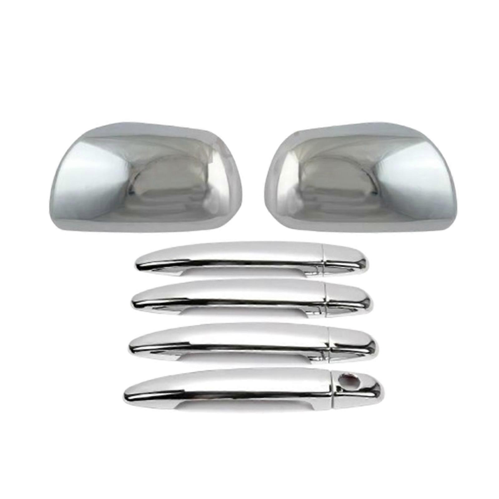 10 قطع / مجموعة مرآة كروم + غطاء غطاء مقبض الباب تقليم لتويوتا سيينا 2011-2020