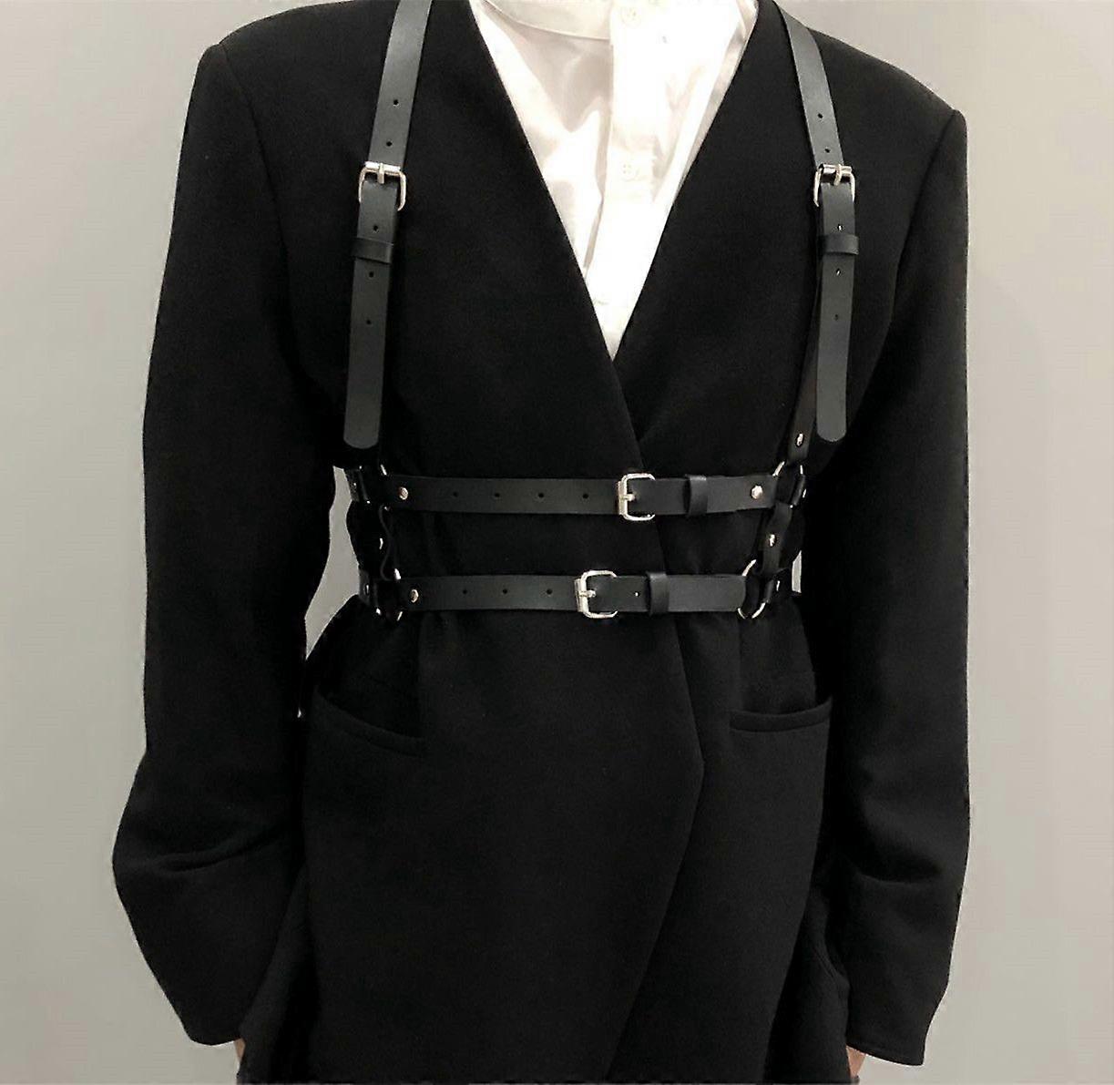 Cinturón de moda para hombres PU Leathe Cinturón de pecho Traje Ropa Accesorios Cinturón