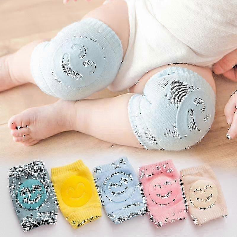 5pairs Knee Pads Child Safety Crawling Elbow Pad Toddler Accessories Smile Knee Pads Protector Safety Knee Leg Warmers