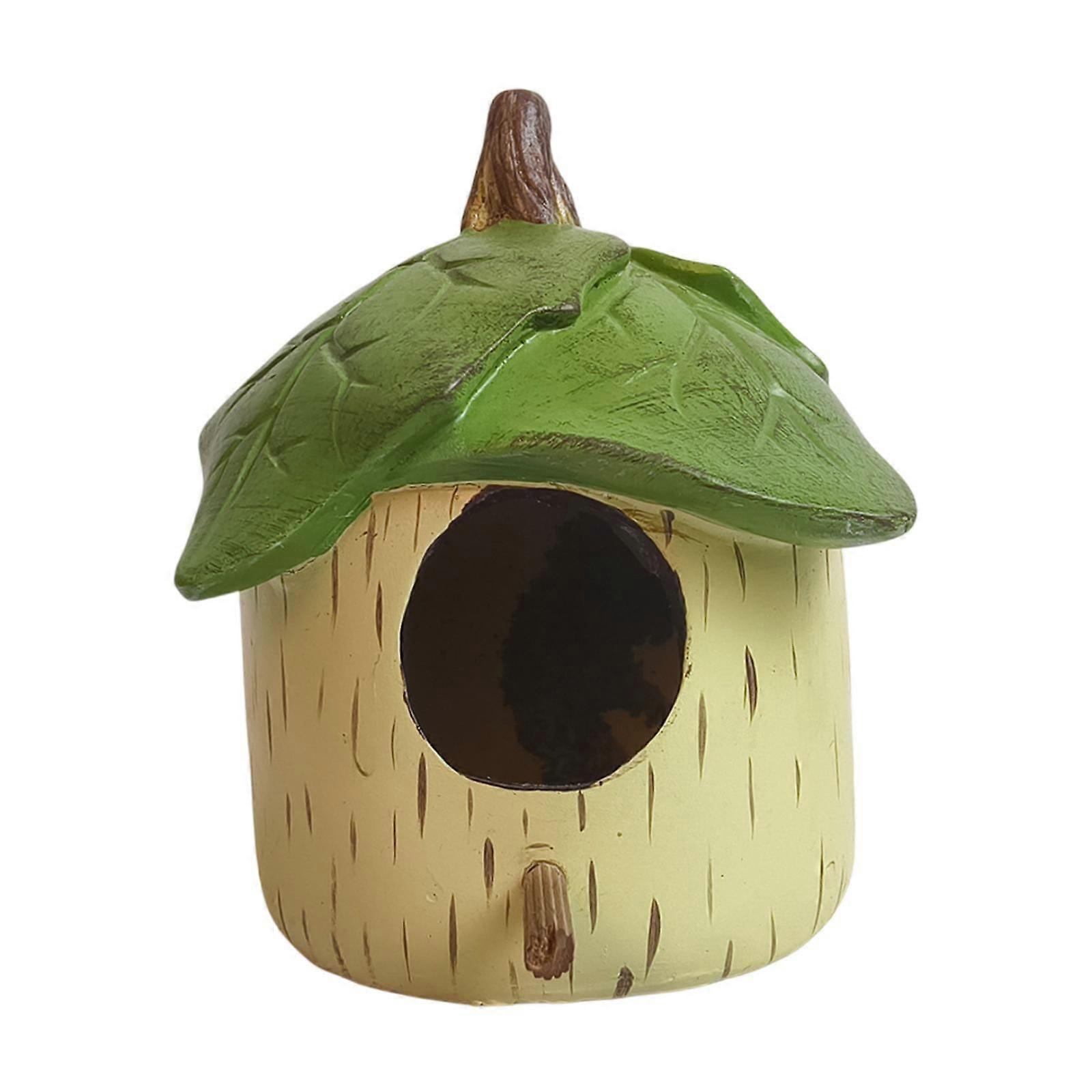 ハンギングバードハウス屋外葉バードハウスバードハット裏庭ガーデンパティオ用