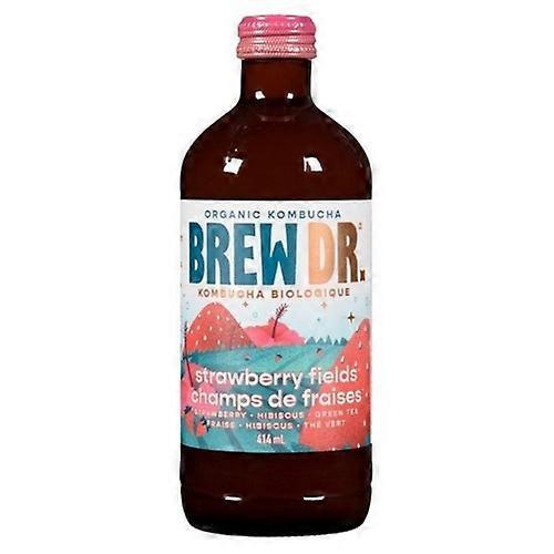 Brew Dr. Kombucha Organic Strawberry Fields, 414 Ml (Case Of 12)