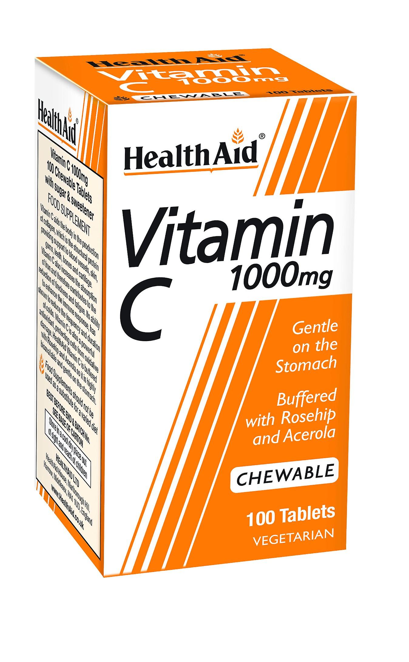 Santé aide vitamine C 1000mg - comprimés à croquer (arôme Orange), 100 comprimés