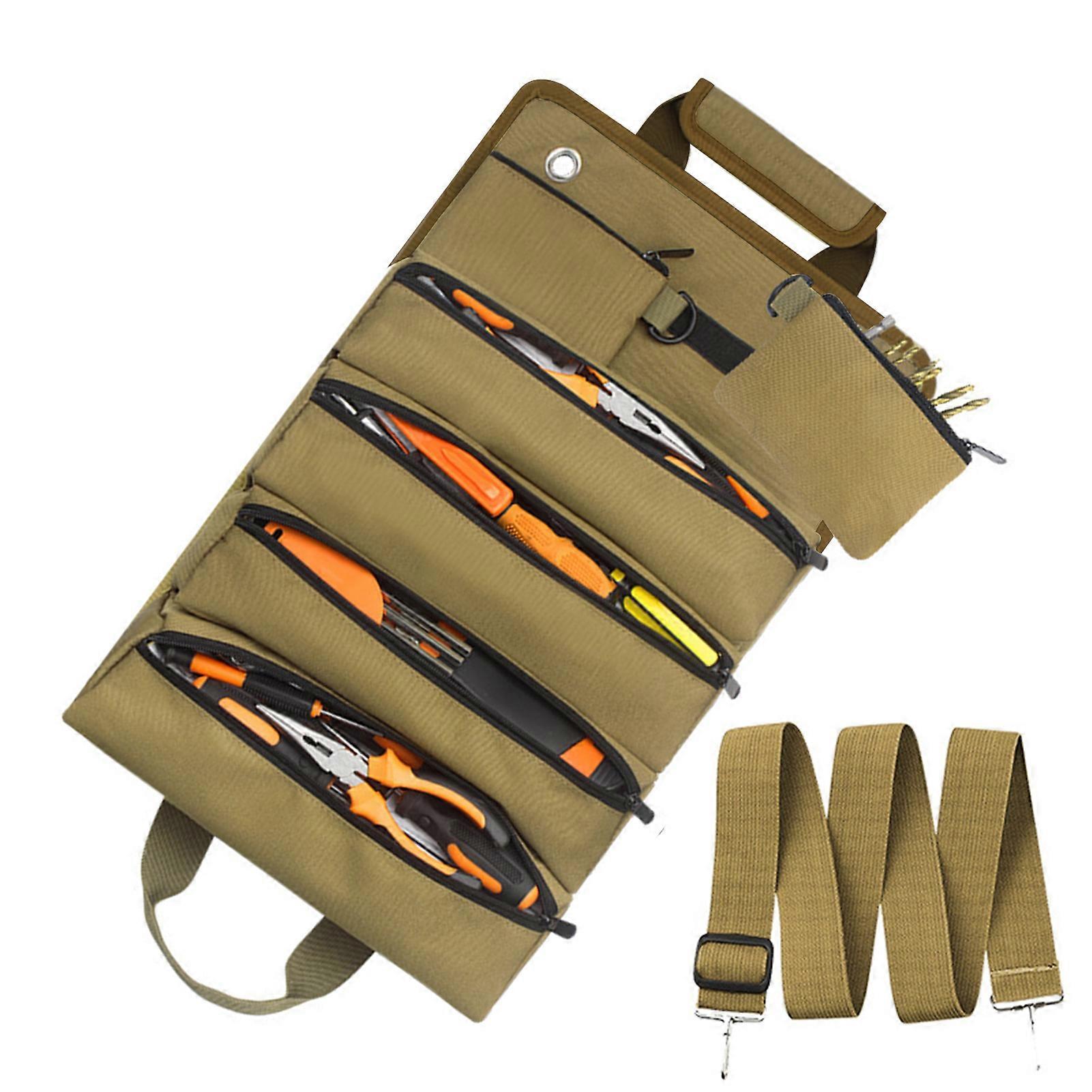 Foldable Oxford Cloth Tools Bag Multi-Pocket Large Capacity Tools Holder Bag for Carpentering Gardening