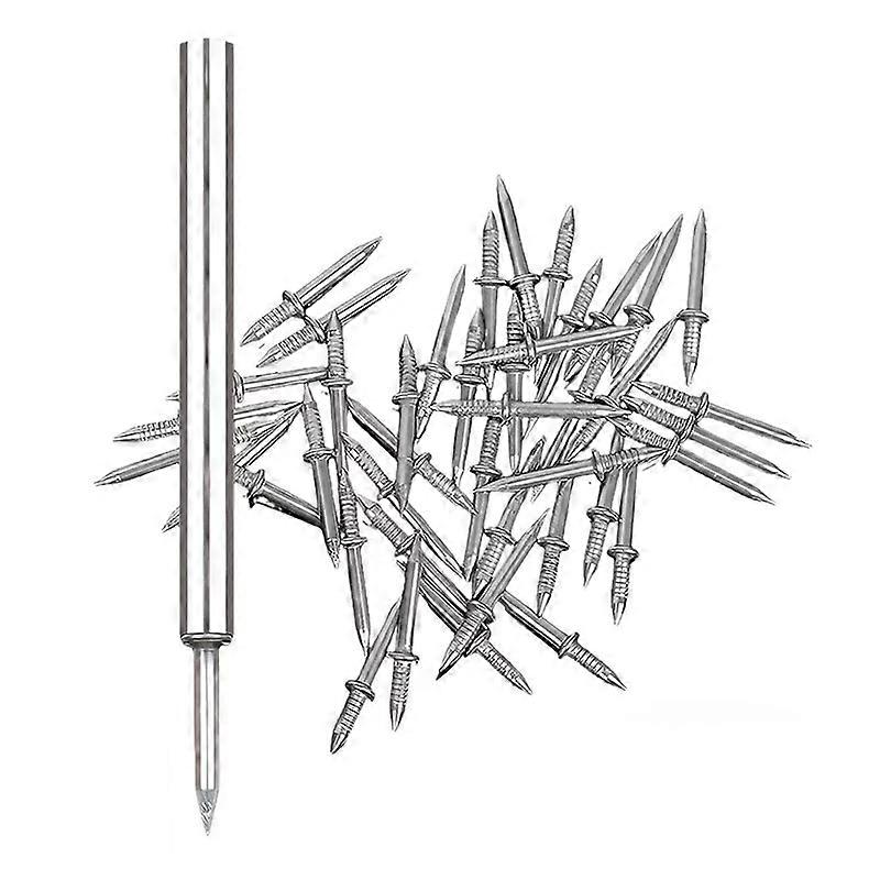 100Pcs Double- Skirting Thread Seamless Nail, Skirting Line Without Marks Nail, Seamless Nail with