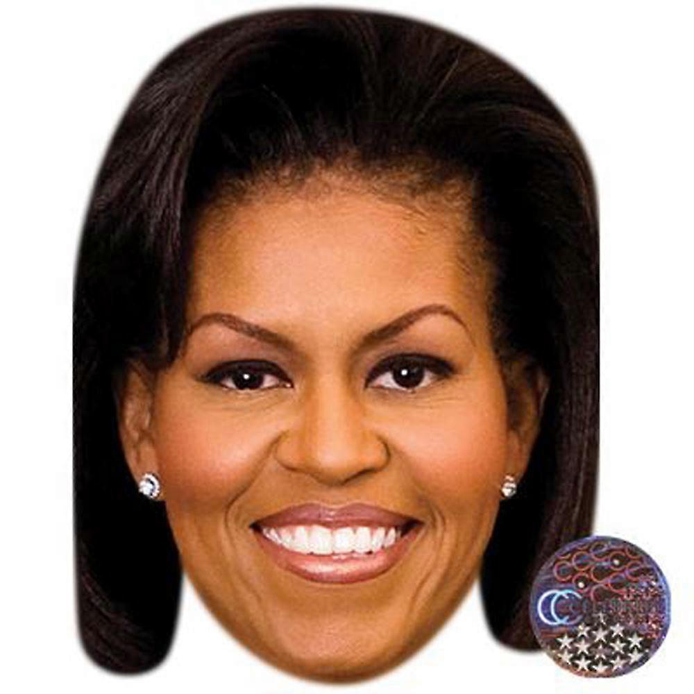 Michelle Obama Celebrity Mask, Flat Card Face
