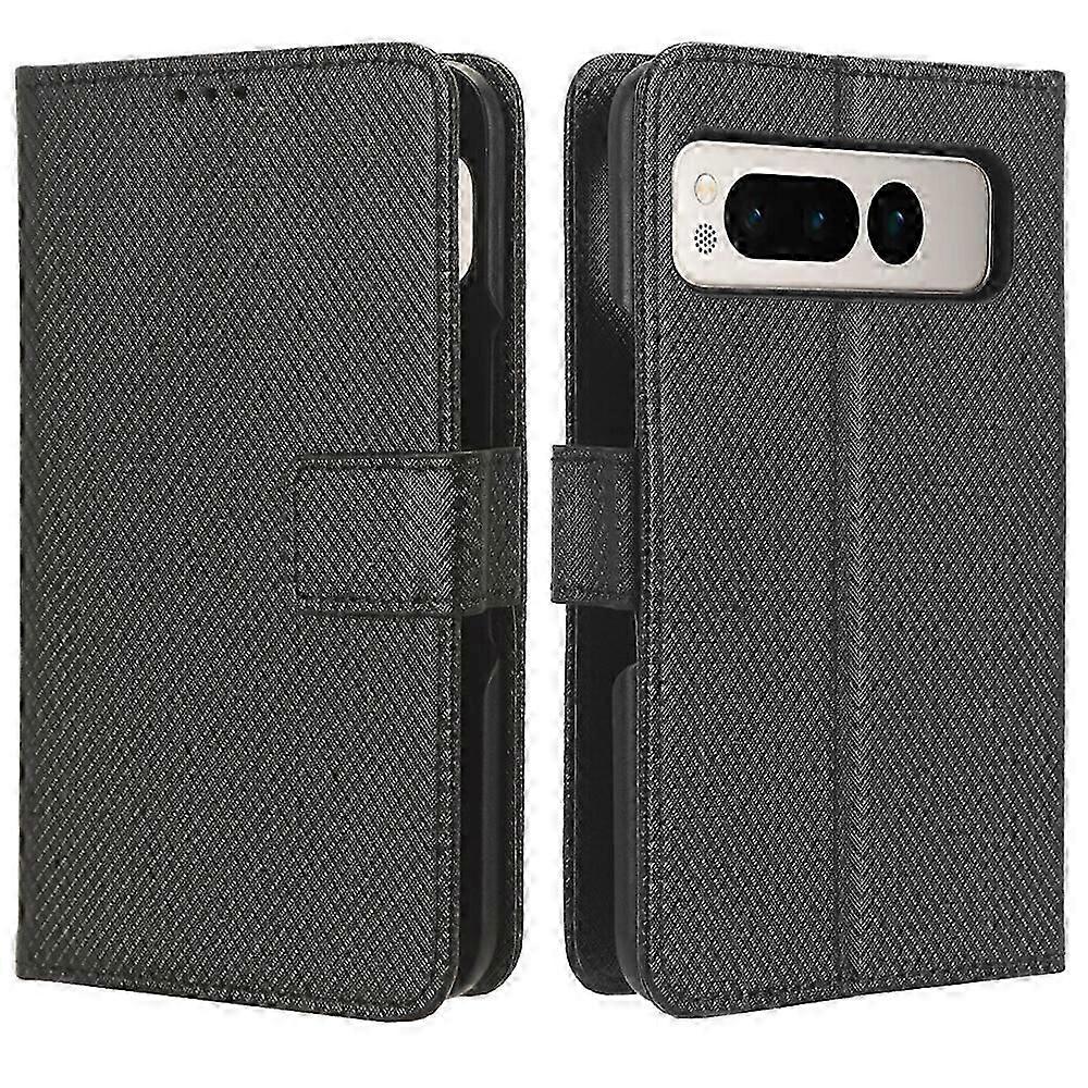 Compatible with Google Pixel Fold Wallet Case Diamond Pattern PU Leather Cover with Magnetic Closure Card Slots
