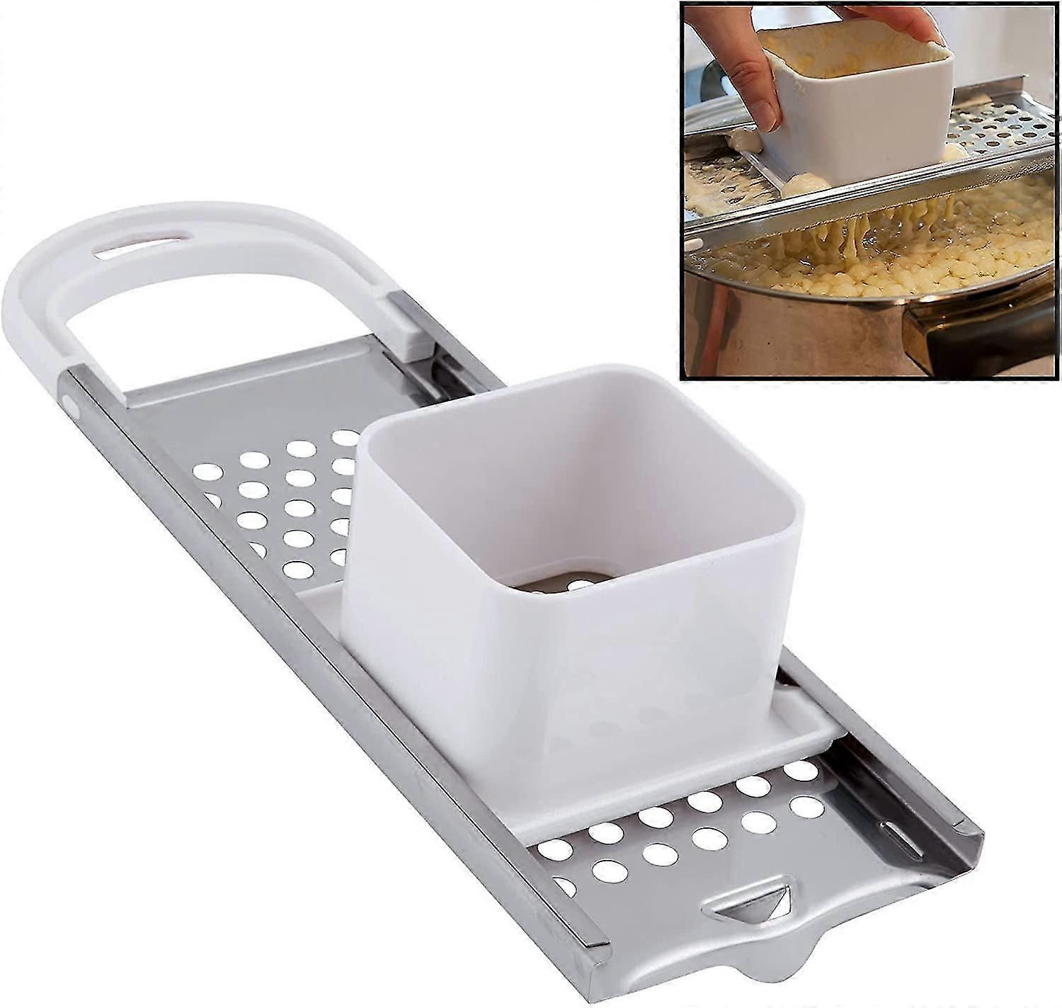 Hicook Stainless Steel Spaetzle Maker Spaetzle Noodle Dumpling Maker With Safety Pusher,1389