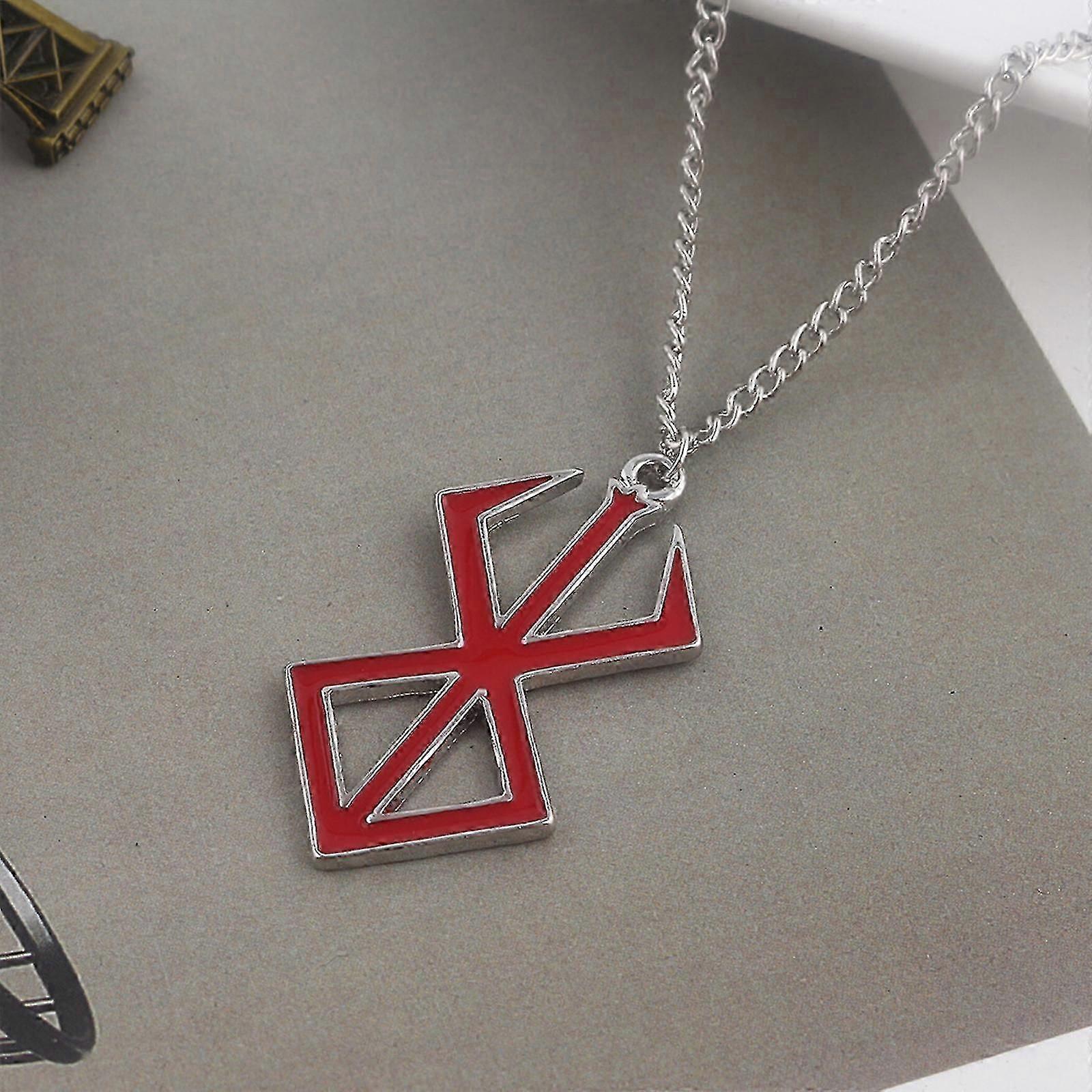 ZoCKZ Berserk Symbool Ketting The Mad Warrior of Norse Viking Mythologie Sleutelhanger Hanger Mode-sieraden (2 stuks), zwart, Zink, Geen edelsteen
