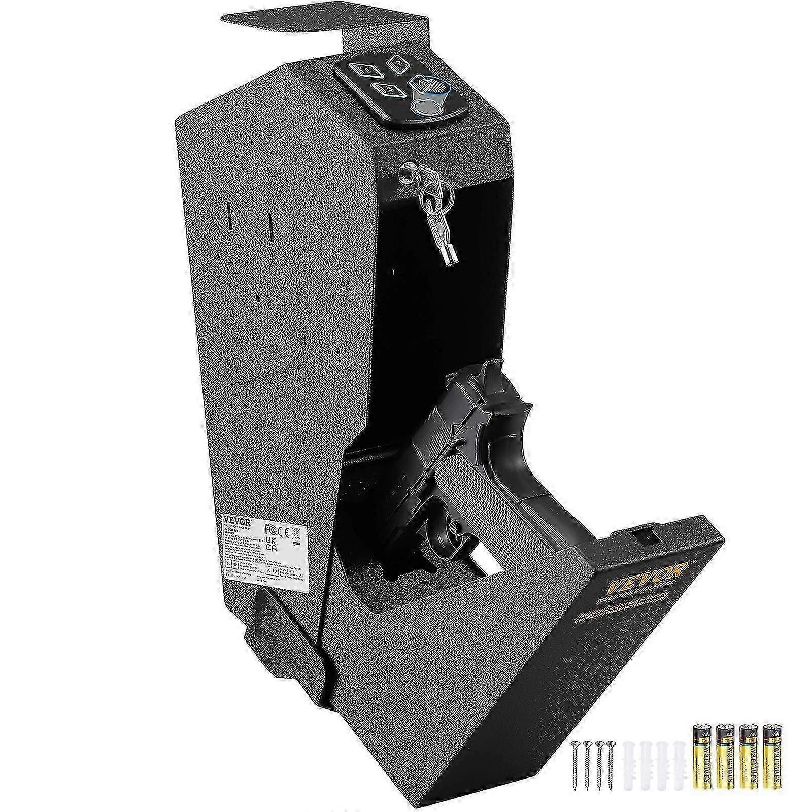 بندقية مثبتة آمنة للمسدسات ، بندقية بيومترية آمنة مع ثلاث طرق للوصول السريع لبصمات الأصابع وكلمات المرور والمفاتيح ، مسدس آمن ل 1 مسدس للمنزل