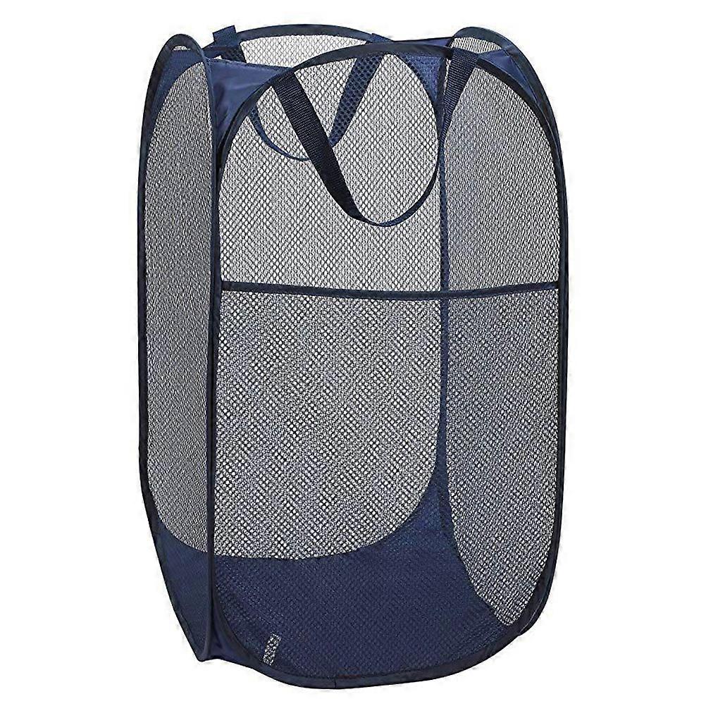 Large Capacity Laundry Basket Polyester Mesh Foldable Up Washing Laundry Basket Bag
