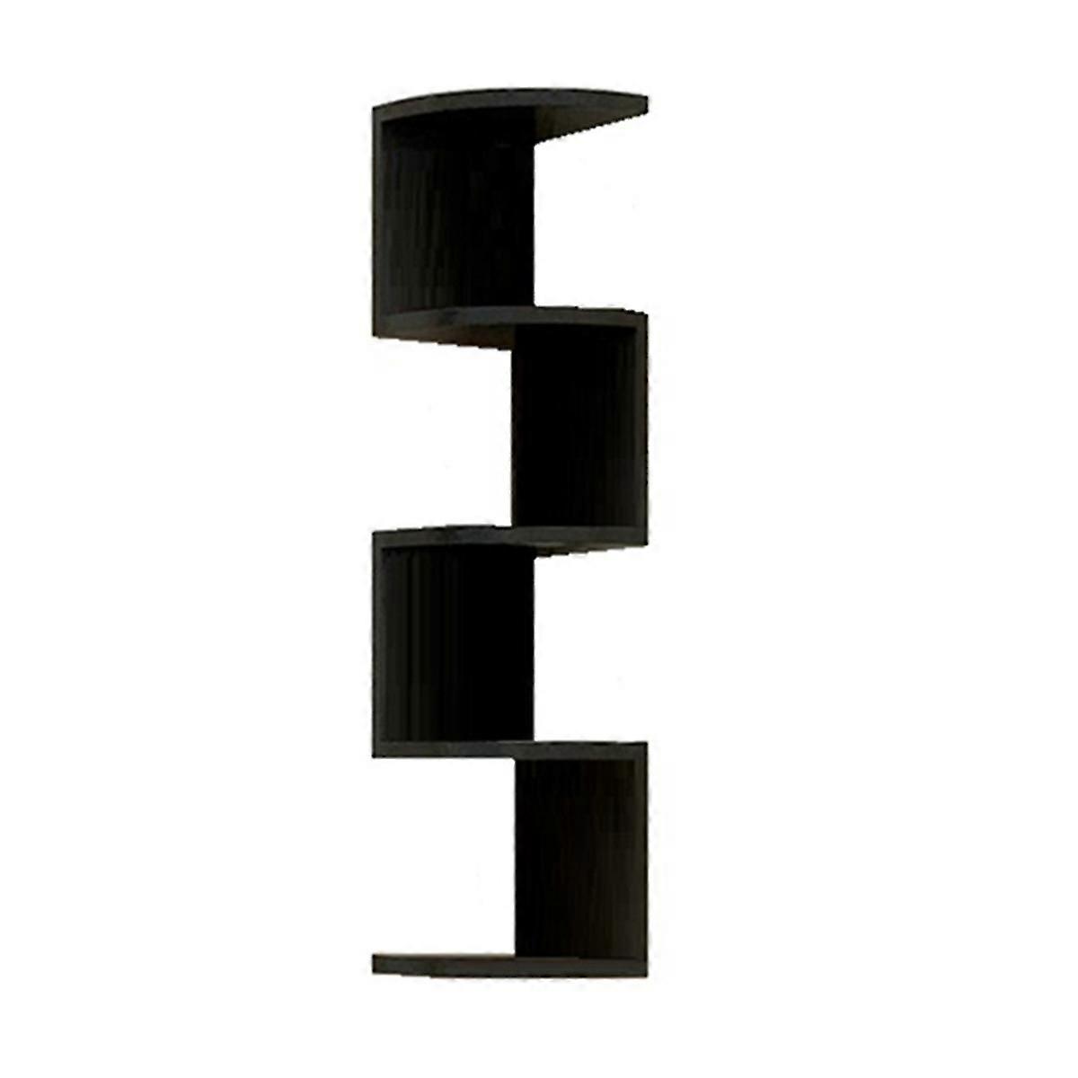 Wall Mounted Corner Storage Rack Classic Wall Rack 5 Layers Semicircular Partitions suitable for Bookshelf Storage Decoration A