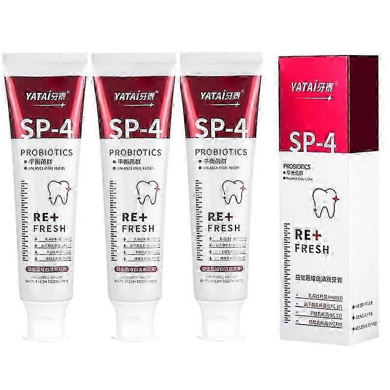 120g SP-4 프로바이오틱 화이트닝 상어 치약 치아 미백 치약 구강 관리 치약 신선한 입 냄새는 플라그를 예방합니다.