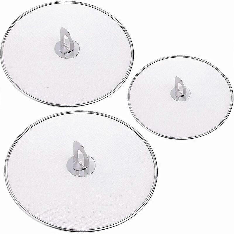 How about this weekly rec: Anti Splash Lid, 3 Pieces Stainless Steel Splash Guard with Foldable Kitchen Handle, Anti Splash Cover for Pots?25/29/33