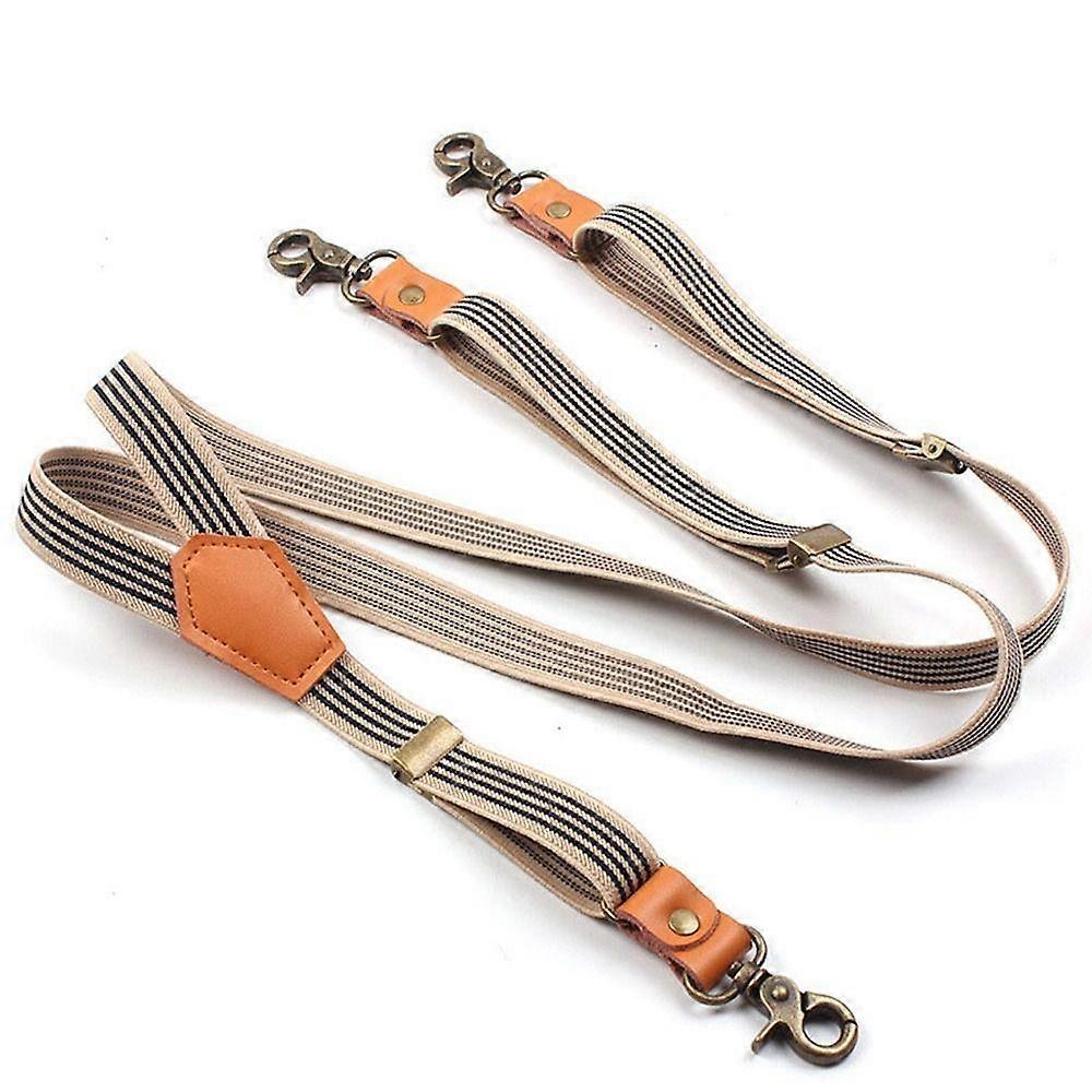 3 Hooks Performance For Men Suspenders Clips Tie Suspenders Adjustable Braces Hanging Pants Clip