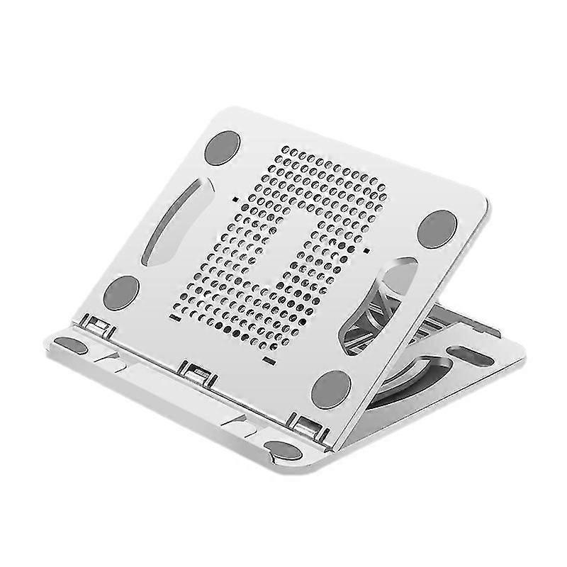 Foldable Portable Laptop Cooling Stand - 8 Gears Adjustable Holder for Home Working (White)