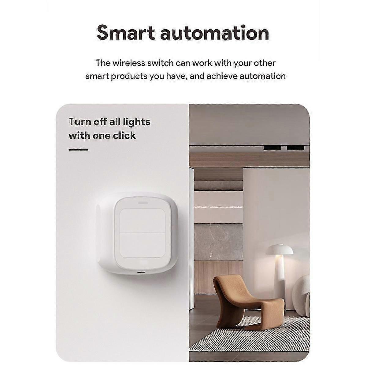 Wireless Smart Switch Double Mini Smart Button Switch Multi-Function Tuya Smart Zigbee Switch for H