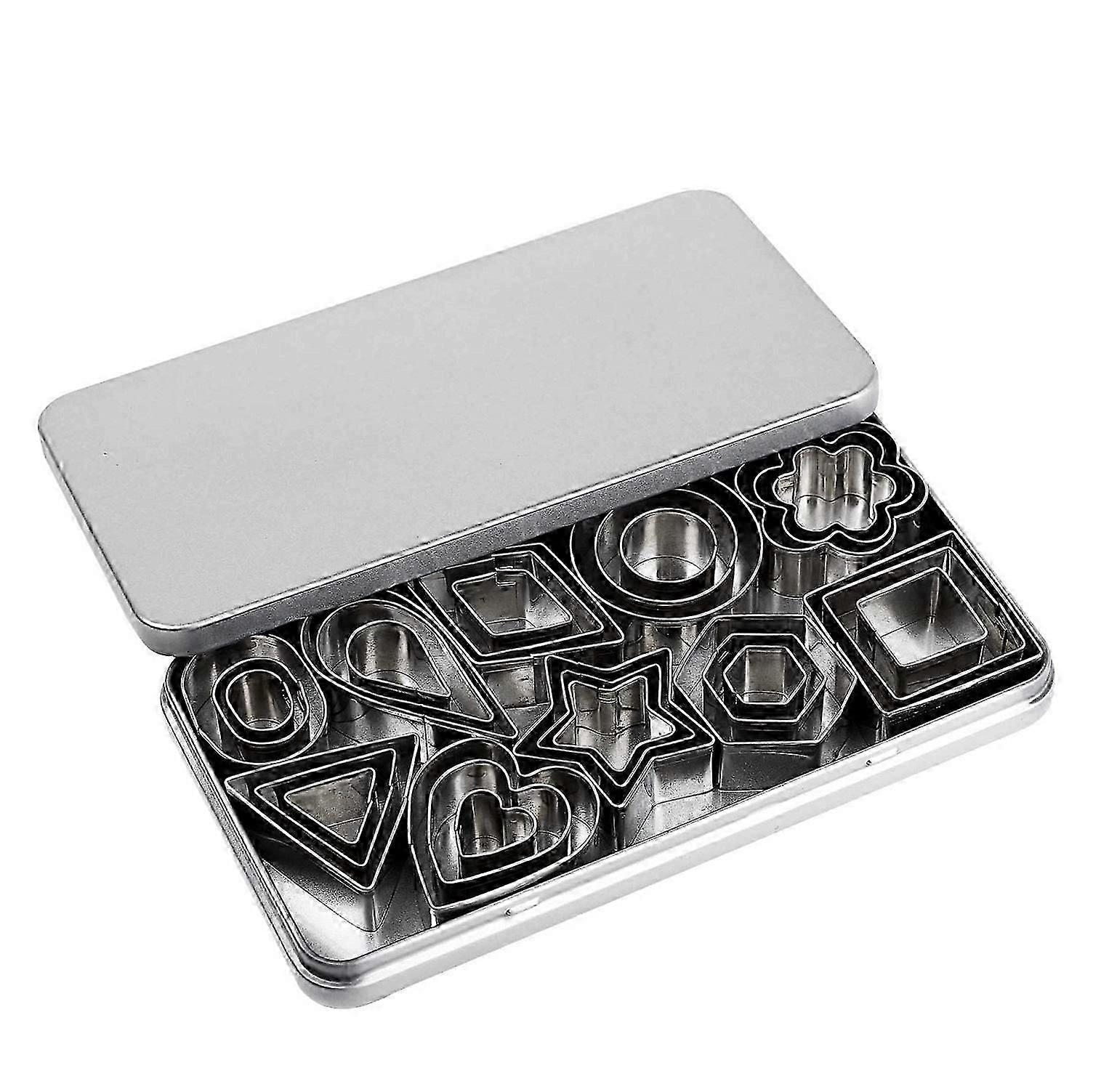 Cookie Cutter, 30 Tiny Stamps of Flower, Heart, Star, Geometric Shapes -For Out Pastry Dough, Pie &