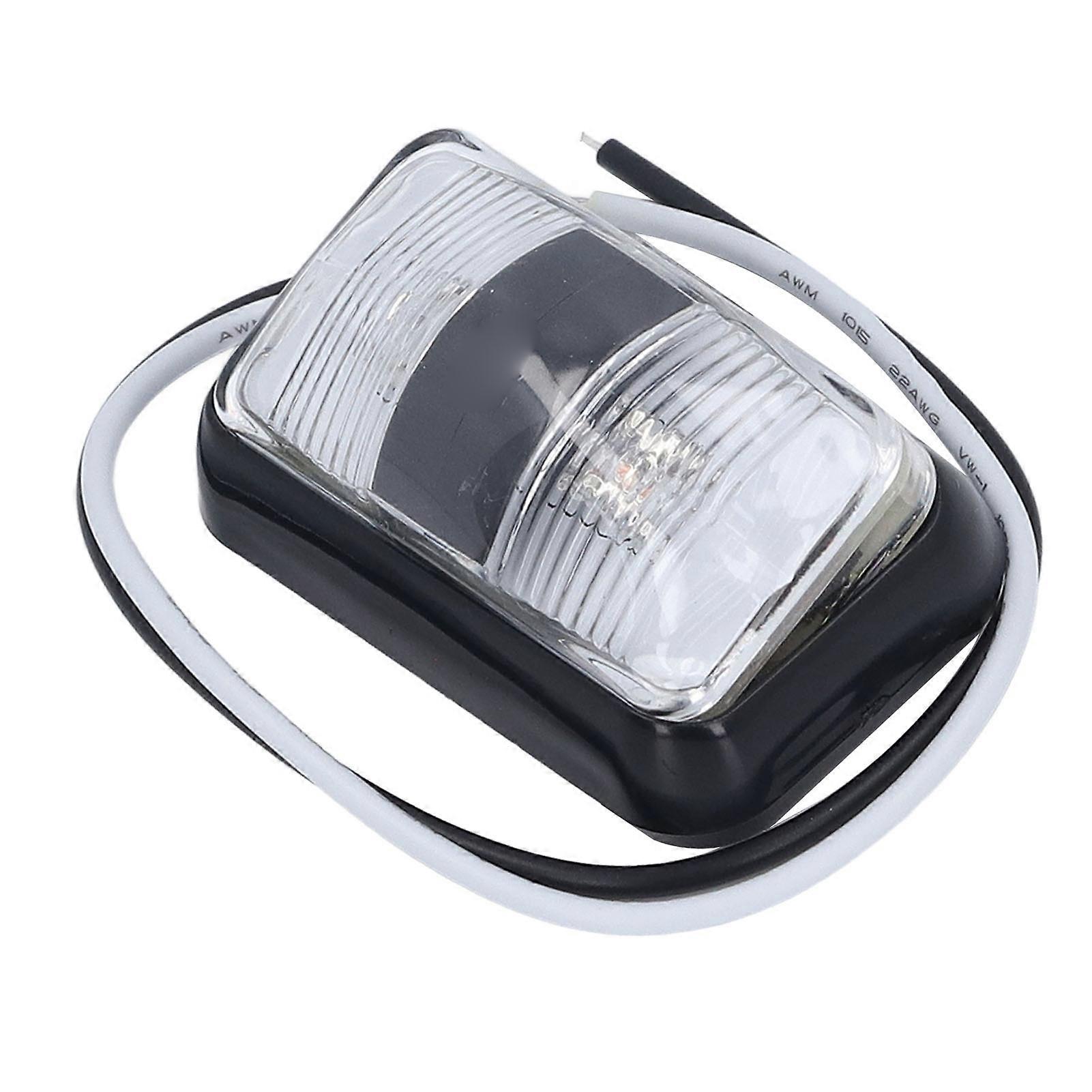 5 Set LED Marker Light Red Yellow High Light Double Bullseye Rectangle Surface Mount Ship Side Turn Signal 10‑30V 