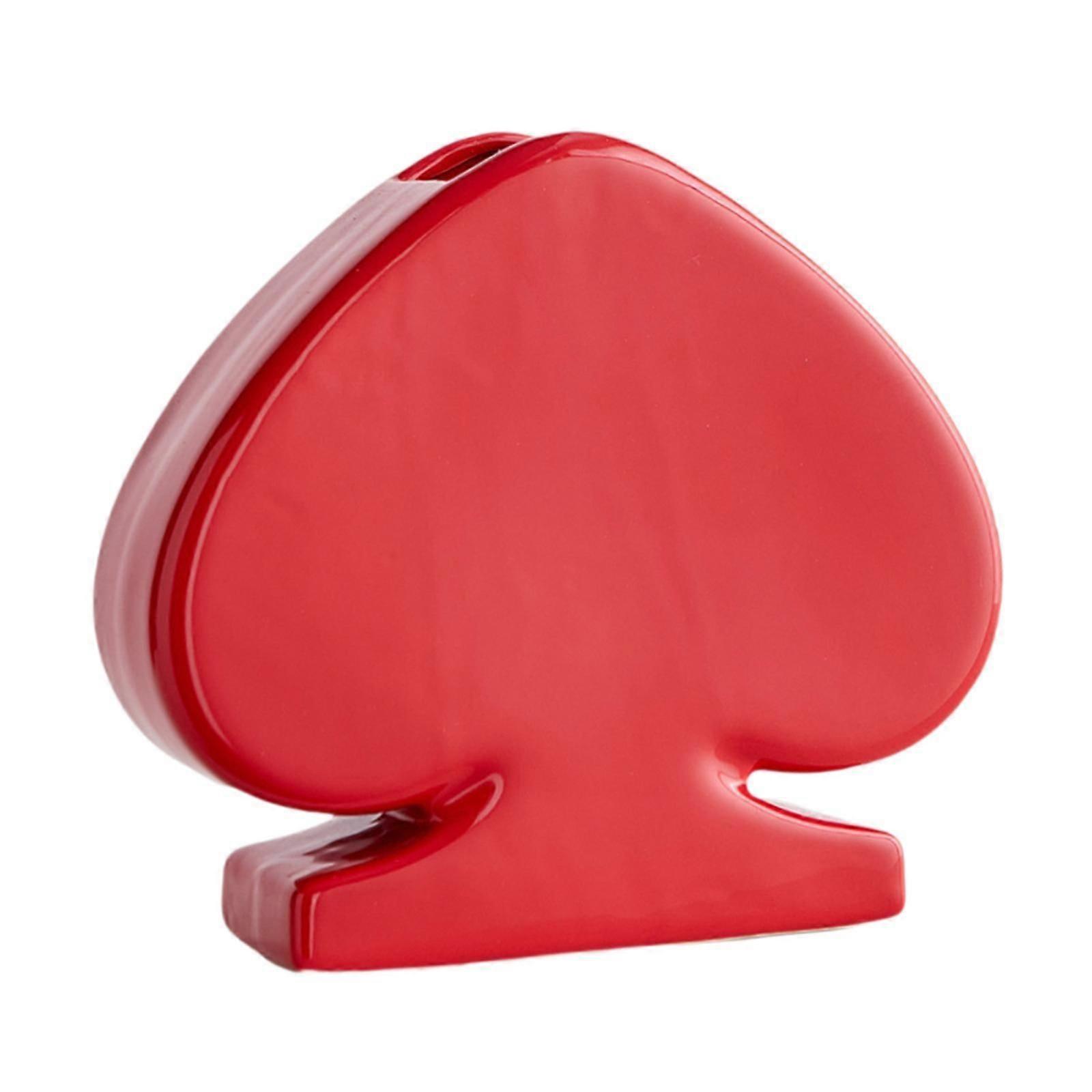 Ceramic Flower Vase Table Centerpiece Planter for Entryway Bedroom Bookshelf Red