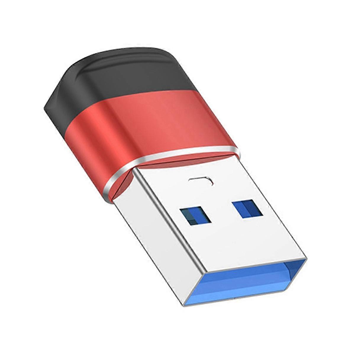USB 3.0 to Type C Adapter 10Gbps Data Transmission Fast Charging Adapter for 15 Accessories Red