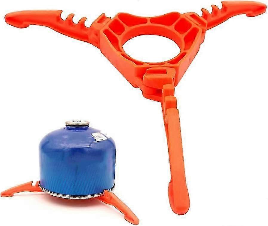 حامل علبة قابل للطي موقد برتقالي حامل ثلاثي القوائم في الهواء الطلق موقد مسطح خزان غاز للطبخ في الهواء الطلق نزهة